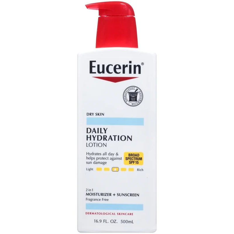 Eucerin Daily Hydration Lotion with Broad Spectrum SPF 15 - 500ml