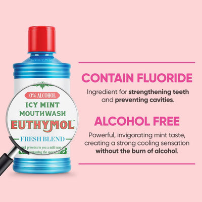 Euthymol Alcohol-free Mouthwash Icy Mint - 500ml