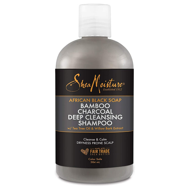 Shea Moisture African Black Soap Bamboo Charcoal Deep Cleansing Shampoo - 384ml
