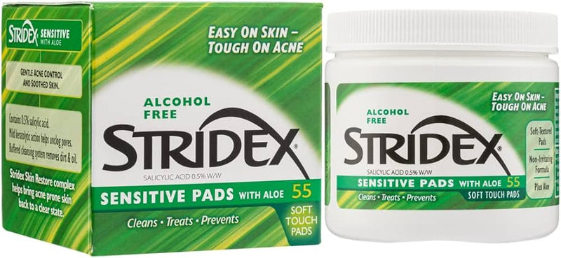 Stridex Sensitive Pads With Aloe - 55 pads