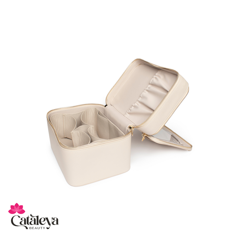 Cataleya Milano Cosmetics Case - Beige