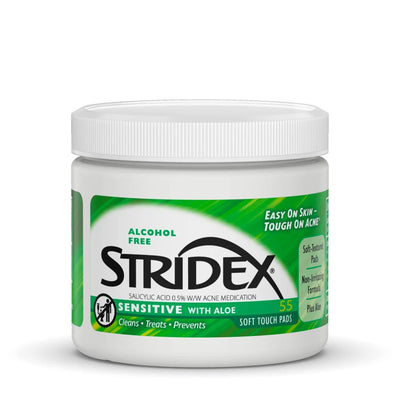 مسحات ستريدكس للبشرة الحساسة بالصبار - 55 فوطة